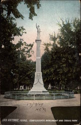 Confederate Monument and Travis Park Postcard