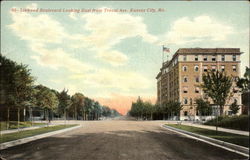 Linwood Boulevard Looking East from Troost Avenue Postcard