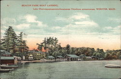 Beacon Park Boat Landing Webster, MA Postcard Postcard