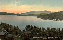 Mount Sunapee and Lake from Garnet Hill New Hampshire Postcard Postcard