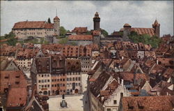 Albrecht Durer Monument with Views of the Castle Postcard