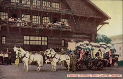 Forestry Building, Rose Carnival Postcard