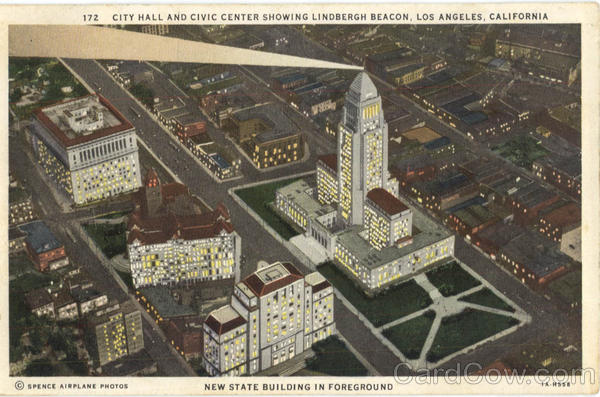 New State Building In Foreground Los Angeles California