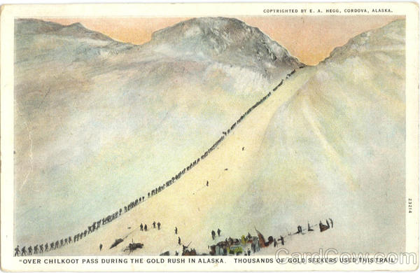 Over Chilkoot Pass During The Gold Rush In Alaska