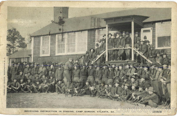Receiving Instruction iN Singing, Camp Gordon Atlanta Georgia