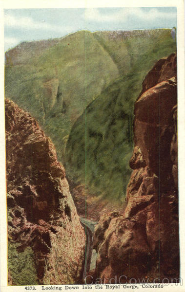 Looking Down Into The Royal Gorge Colorado