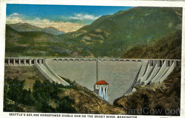 Diablo Dam On The Skagit River Washington