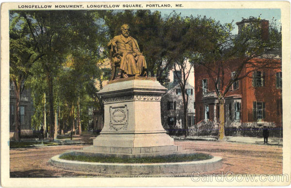 Longfellow Monument, Longfellow Square Portland Maine