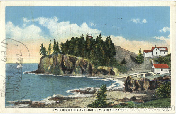 Owl's Head Rock And Light Owls Head Maine