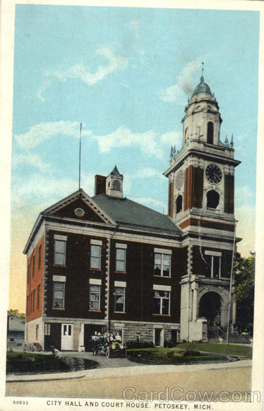 City Hall And Court House Petoskey Michigan