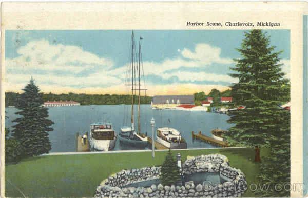 Harbor Scene Charlevoix Michigan