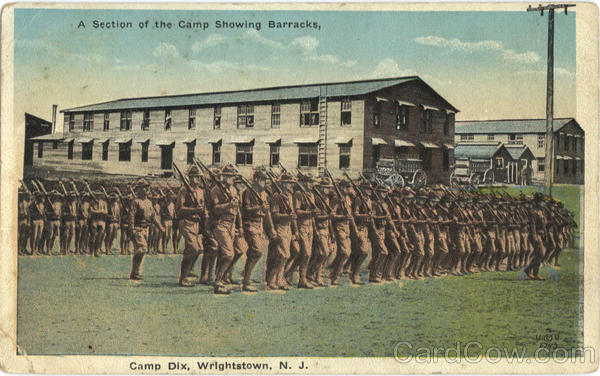 A Section Of Camp Dix Showing Barracks Wrightstown New Jersey