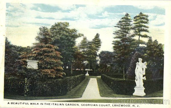 A Beautiful Walk In The Italian Garden , Georgian Court Lakewood New Jersey