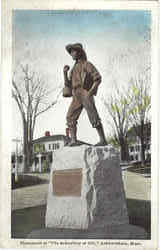 Monument Of The School Boy of 1850 Ashburnham, MA Postcard Postcard