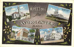 Greetings From Worcester Postcard