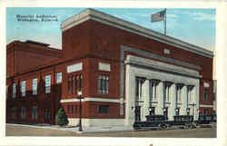 Memorial Auditorium Wellington, KS Postcard Postcard