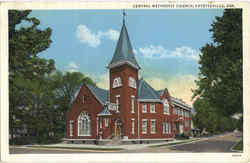 Central Methodist Church Fayetteville, AR Postcard Postcard