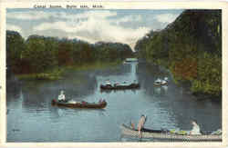 Canal Scene, Belle Isle Postcard