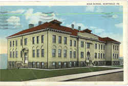 High School Scottdale, PA Postcard Postcard