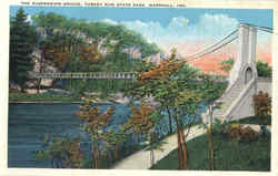 Suspension Bridge, Turkey Run State Park Postcard