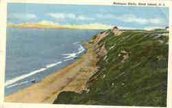 Mohegan Bluffs Block Island, RI Postcard Postcard