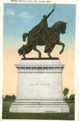 Statue Saint Louis Postcard