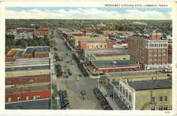 Broadway Looking East Lubbock, TX Postcard Postcard