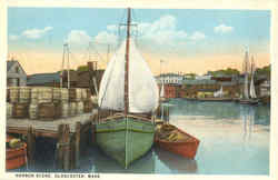 Harbor Scene Gloucester, MA Postcard Postcard