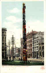 The Totem Pole In Poineer Square Postcard