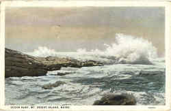 Ocean Surf Mt. Desert Island Scenic, ME Postcard Postcard