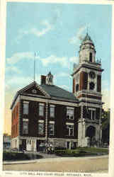 City Hall And Court House Postcard