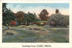 Greetings From Lake Postcard