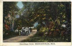 Greetings From Breedsville Michigan Postcard Postcard
