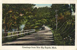 Greetings From New Big Rapids Michigan Postcard Postcard