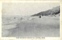 Lake Michigan Beach Postcard