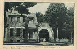 Entrance To Gro. E Cemetery Trumansburg, NY Postcard Postcard