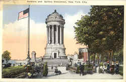 Soldiers And Sailors Monument New York City, NY Postcard Postcard