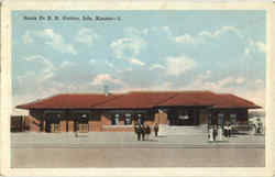 Santa Fe R. R. Station Iola, KS Postcard Postcard