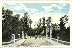 Gould bridge, Georgian Court Lakewood, NJ Postcard Postcard