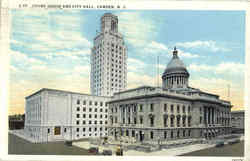 Court House And City Hall Postcard