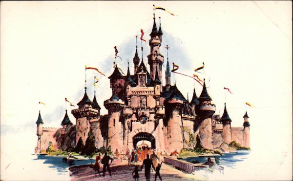 Sleeping Beauty's Castle Rare 1954 Preview Concept Anaheim California