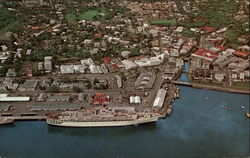 Aerial View of City and Port Suva, Fiji South Pacific Postcard Postcard