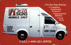 Kwik Signs Mobile Unit Postcard