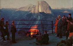 The Fire on Glacier Point Postcard