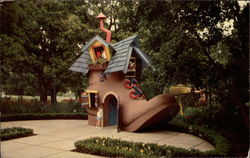 There was an old woman, who lived in a shoe Postcard