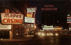 Spectacular night view on Virginia Street Postcard
