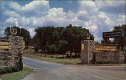 Entrance to the Texas Lion's Camp for Crippled Children Postcard