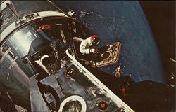Astronaut Scott in the Open Hatch of the Command Module "Gumdrop" Postcard
