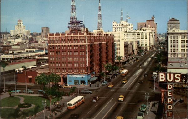 Looking Up Broadway San Diego California
