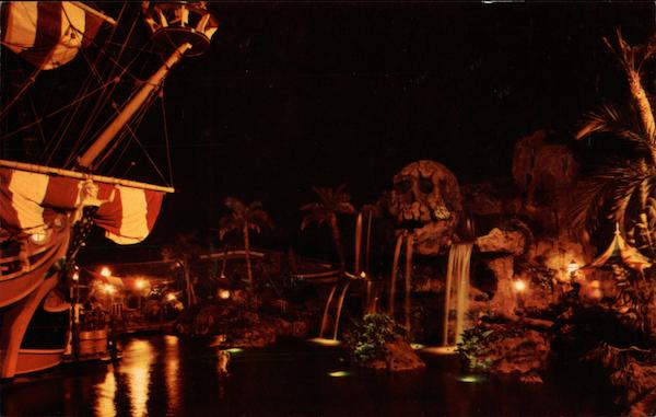 Pirate's Cove at Night Anaheim California Disney